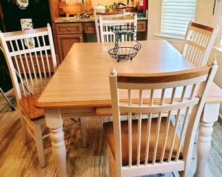 Solid wood dining table