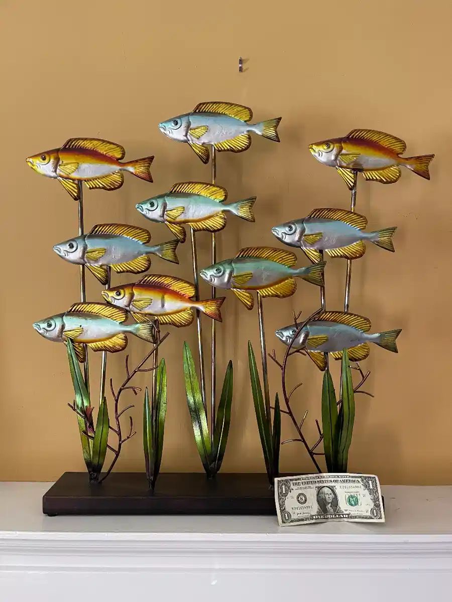 Metal fish sculpture 