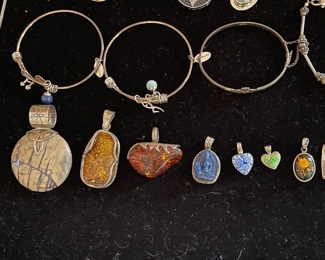 Sterling silver pendants 