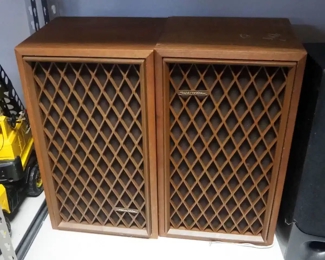 Sony Cabinet Speakers, Model SS-D555, Qty 2, And Tandy, Model Nova-6, Qty 2