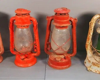Vintage Dietz And Sun Kerosene Lanterns, Qty 4