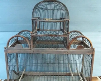Architectural Victorian Dome Table Top Birdcage, 36"x27"x12"