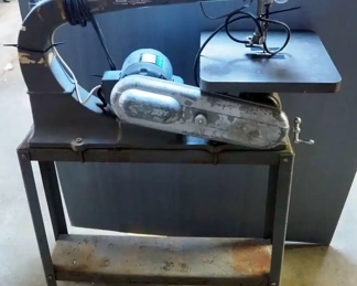 Vintage Rockwell Electric Scroll Saw On Stand, Powers On