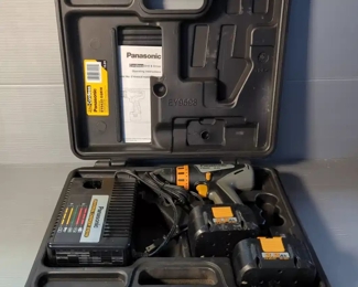 Panasonic Cordless Drill And Driver Set, Model # EY642, With Battery Charger And Carrying Case