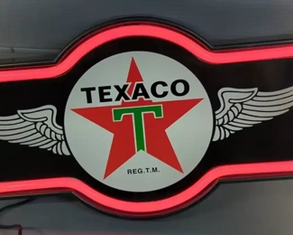 Winged Texaco Light Up Led Wall Decor, 9.5" x 17.25" x 1.5"