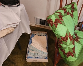 several rocking chairs