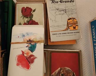 cards, including Rio Grande train playing cards