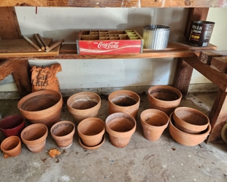 lots of flower pots