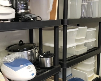 Plastic Shelving, plastic containers