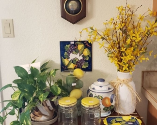 Brown Wood Wicker Front Cabinet, accessories