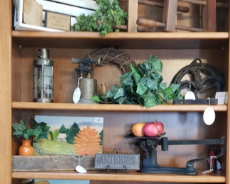 Antique boxes and tools