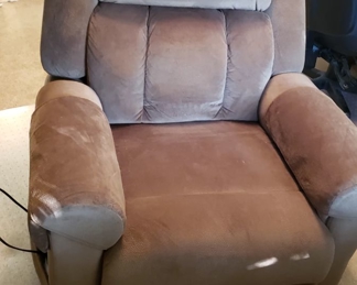 Electric Lift Chair in brown fabric