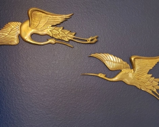 Vintage Brass Flying Cranes