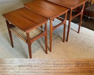 Danish Teak Nesting Tables Erling Torvits for Heltborg Møbler 