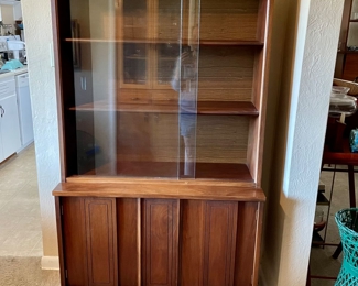 Walnut China hutch 