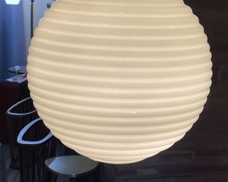 Glass globe pendant lamp