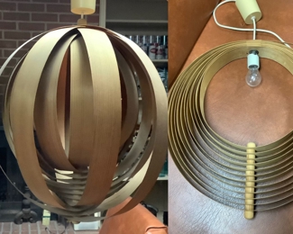 HANS-AGNE JAKOBSSON Moon pendant lamp pair some veneer damage 


