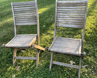 2 Teak chairs Marked  FSC Certified