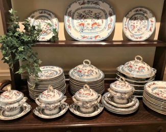 Antique 19th Century Pearl Ware "Chinese Tree" Ironstone