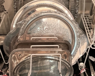 More silverplate trays