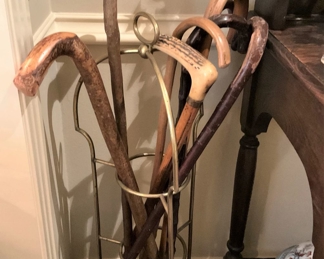 Collection of antique canes