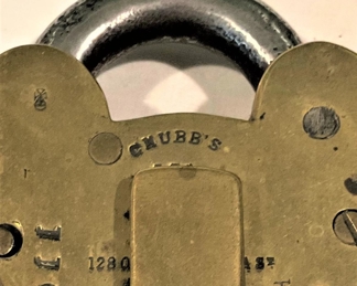 Chubb's of London - very heavy solid brass antique lock
