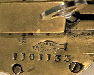 Chubb's of London - very heavy solid brass antique lock