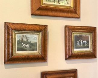 Birdseye maple framed dogs art