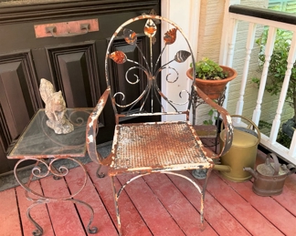 Weathered chair and table