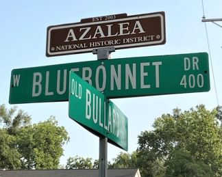 The estate sale is in the Azalea District at the corner of Bluebonnet and Old Bullard Rd.
