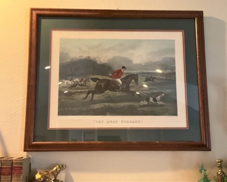 Fox hunting framed art  - "Get Away Forrard"
