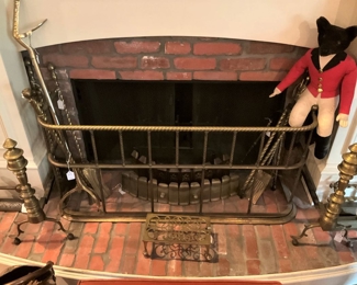 Brass accessories for the fireplace