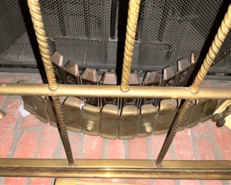 Two small antique curved fireplace fenders