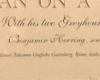 Benjamin Herring (1830 - 1871) was the youngest of
six children born to John F. Herring, Sr. (1795 – 1865).  Like his siblings, Benjamin received all of his training from his father and concentrated all of his efforts on sporting paintings.