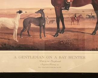 "A Gentleman on a Bay Hunter . . . With His Two Greyhounds"
