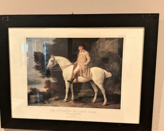 "The Gentleman on a Grey Horse . . .  In a Rocky Wooded Landscape" by George Stubbs (Born in 1724, Liverpool, United Kingdom; died 1806)