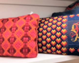 Decorative needlepoint pillows