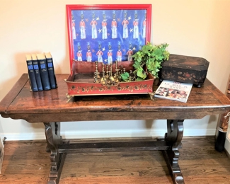 Antique library table