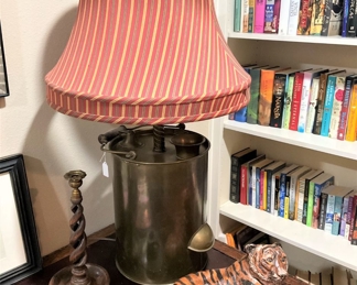 Large brass lamp