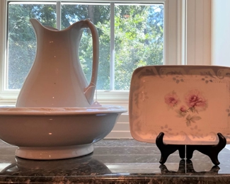 Antique bowl & pitcher