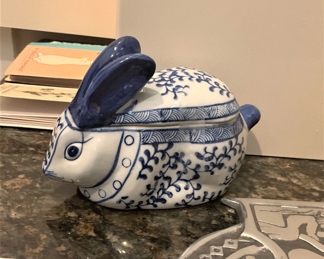 Small blue & white bunny