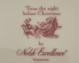 " 'Twas the Night before Christmas" Stoneware by Noble Excellence