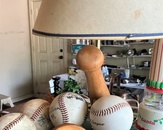 Vintage baseball lamp
