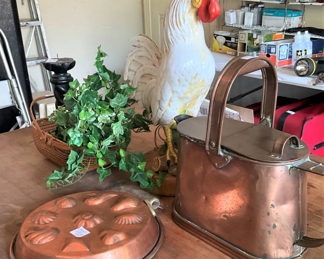 Rooster lamp; copper selections