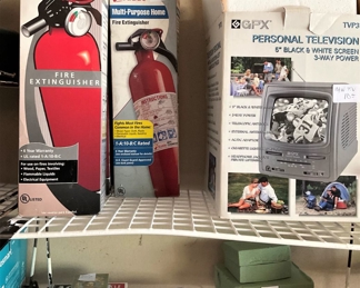 Fire extinguishers; 8" personal TV
