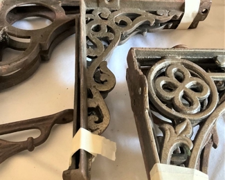Antique cast iron brackets