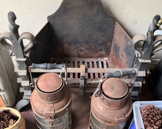 Antique fireplace items