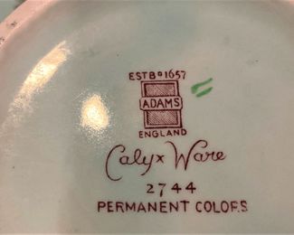 Calyx Ware by Adams (established in England-1657)