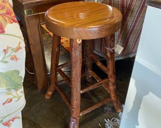 Unique handmade wooden stool 