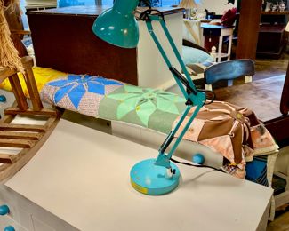 Aqua Colored Desk Table Lamp